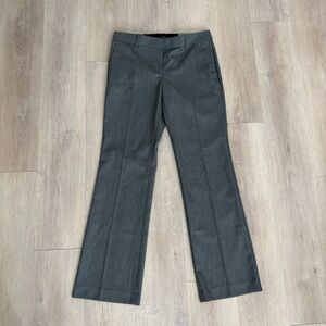 Ann Taylor Womens Dress Pants The Trouser Size 6 Gray Mid Rise Full Length Flare